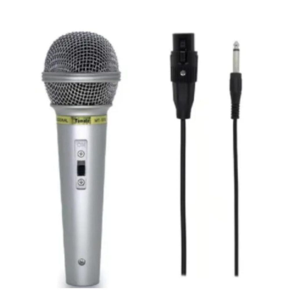 Microfone Locutor Mão Dinâmico Karaoke P10 Microfoni Homolog