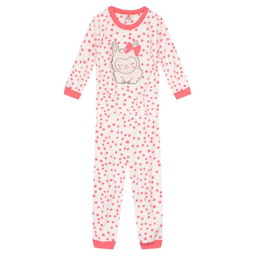 Pijama infantil menina de ovelhinha Brandili Natural