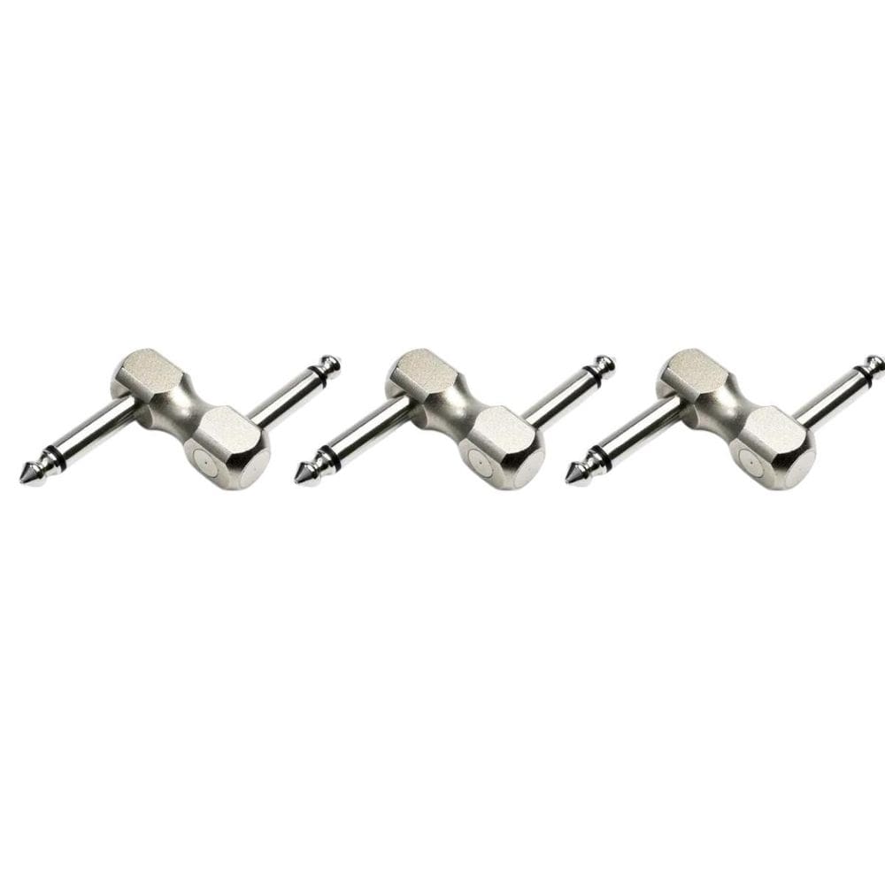Kit 3 Conector P10 P10 Mono Em Z Pedais De Guitarra Baixo