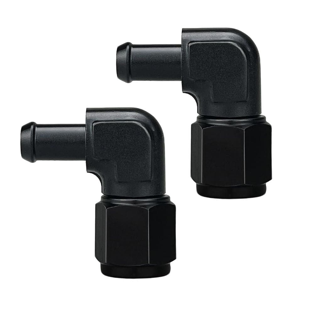 Adaptador de encaixe de mangueira 8AN fêmea para 3/8 Barb 90° Swivel x2