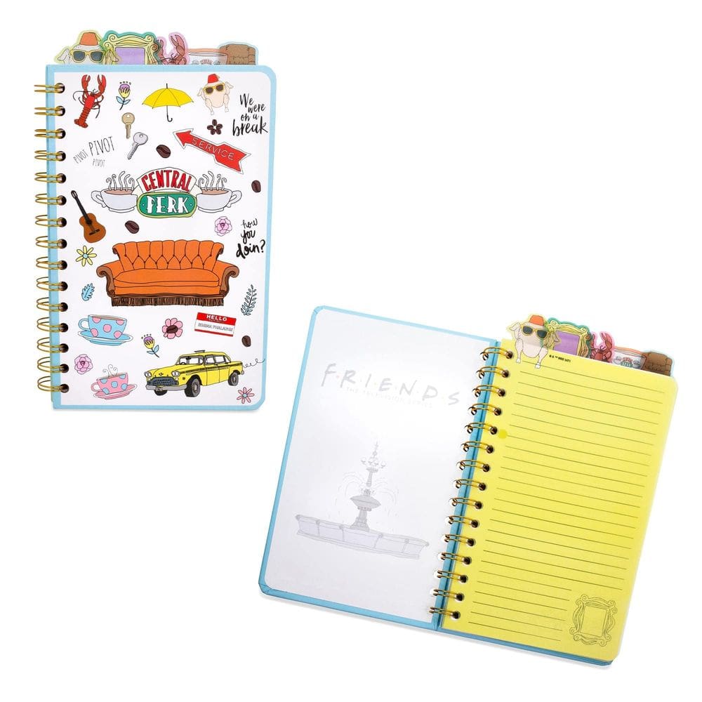 Caderno espiral Silver Buffalo Friends Doodle Icons 75 pg