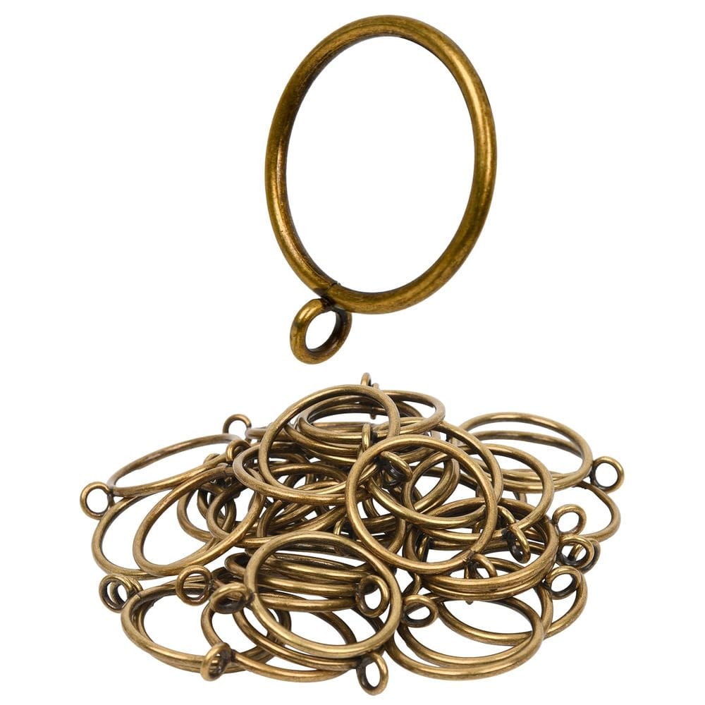 Anéis de cortina Manysky, pacote com 48 anéis de cortina de metal, haste de 3,8 cm