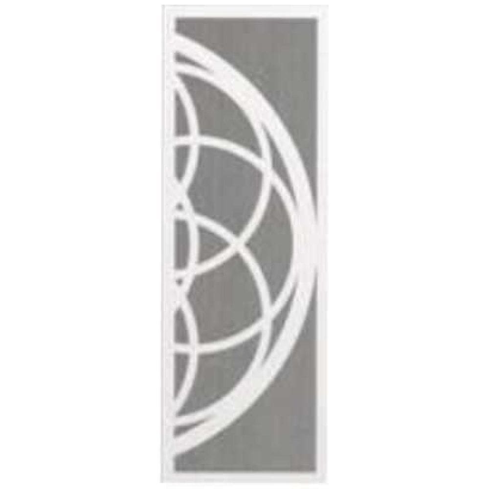 Quadro Decorativo Branco Mdf Mandala Linear 40X20Cm