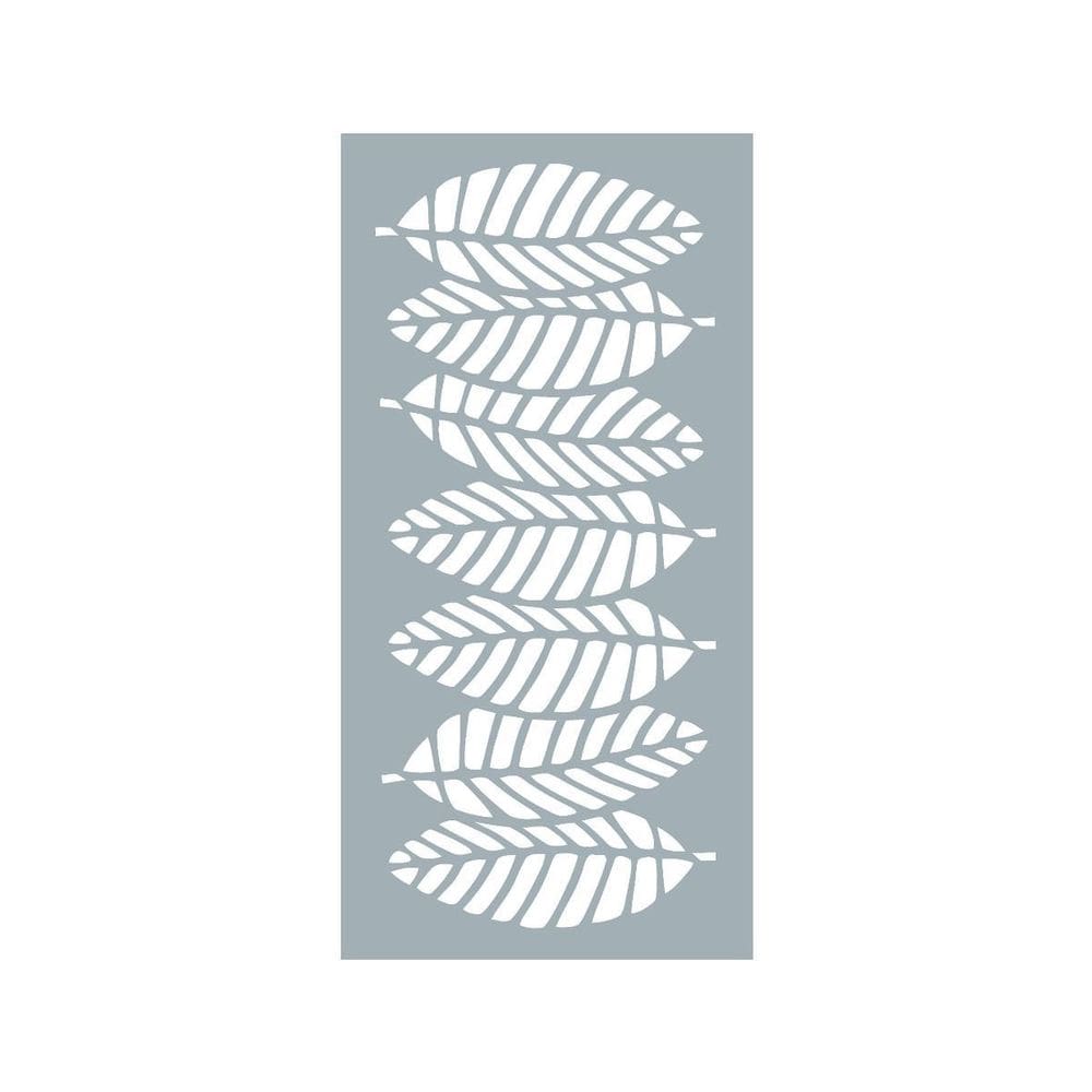 Quadro Decorativo Cinza Mdf Folhas 40X20Cm