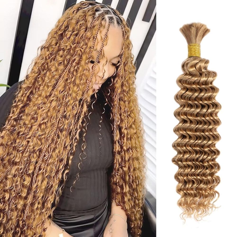 Cabelo trançado LOLLY HAIR Blonde 50g 40cm Deep Water Wave