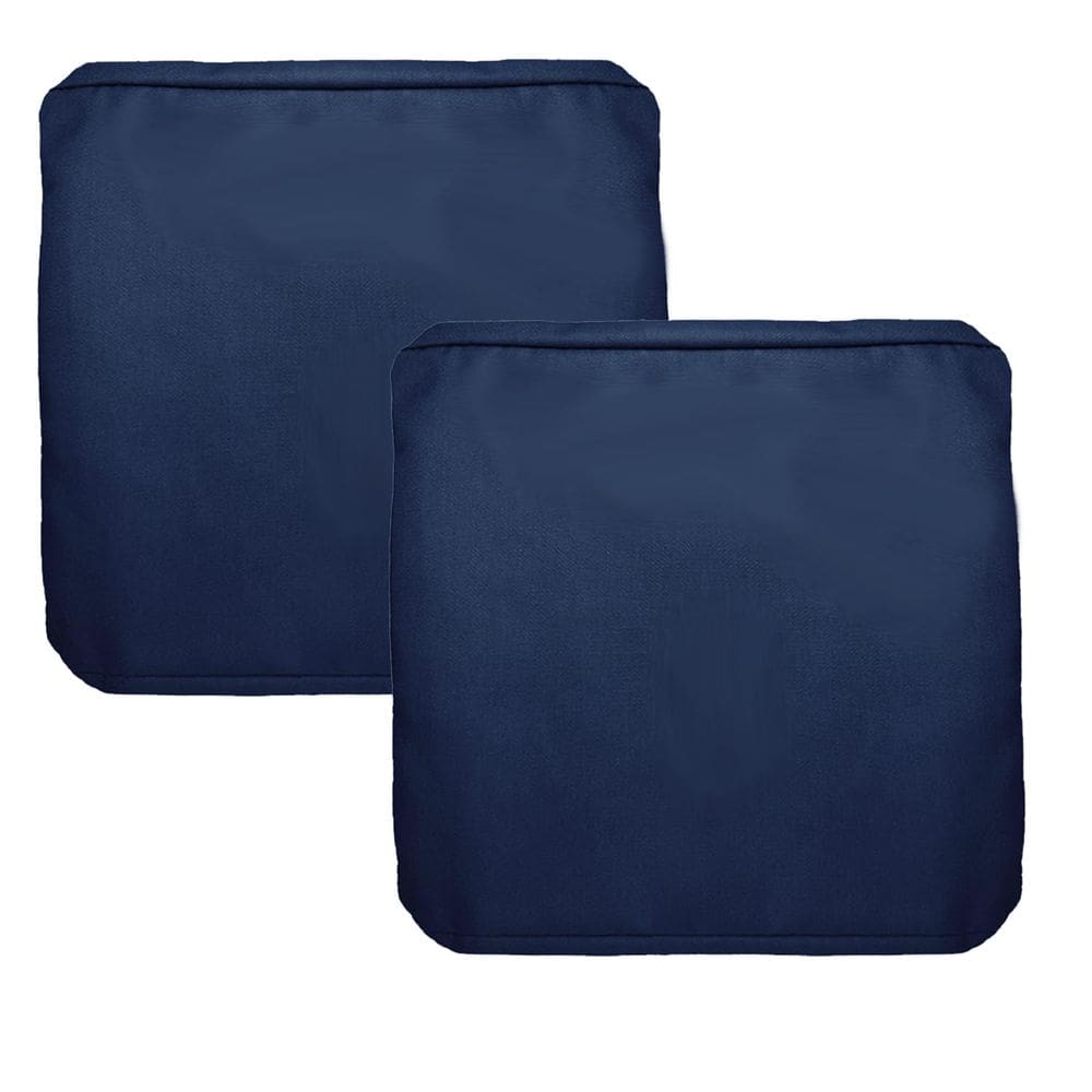 Capa de almofada de pátio FLYMEI impermeável, 2 pacotes de 21 x 19 x 8 cm, azul