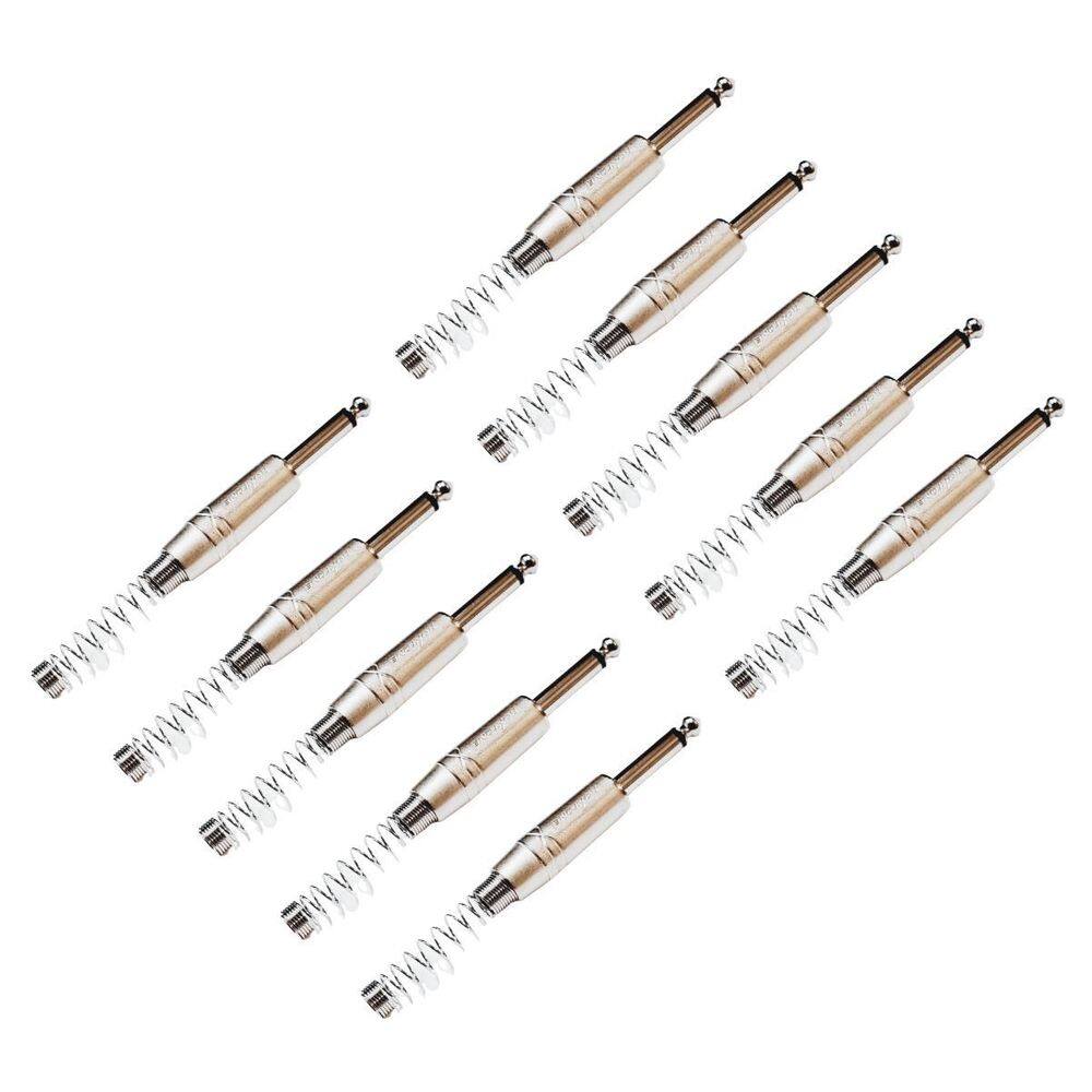 Kit 10 Plug P10 Macho Mono Com Mola  Roxtone