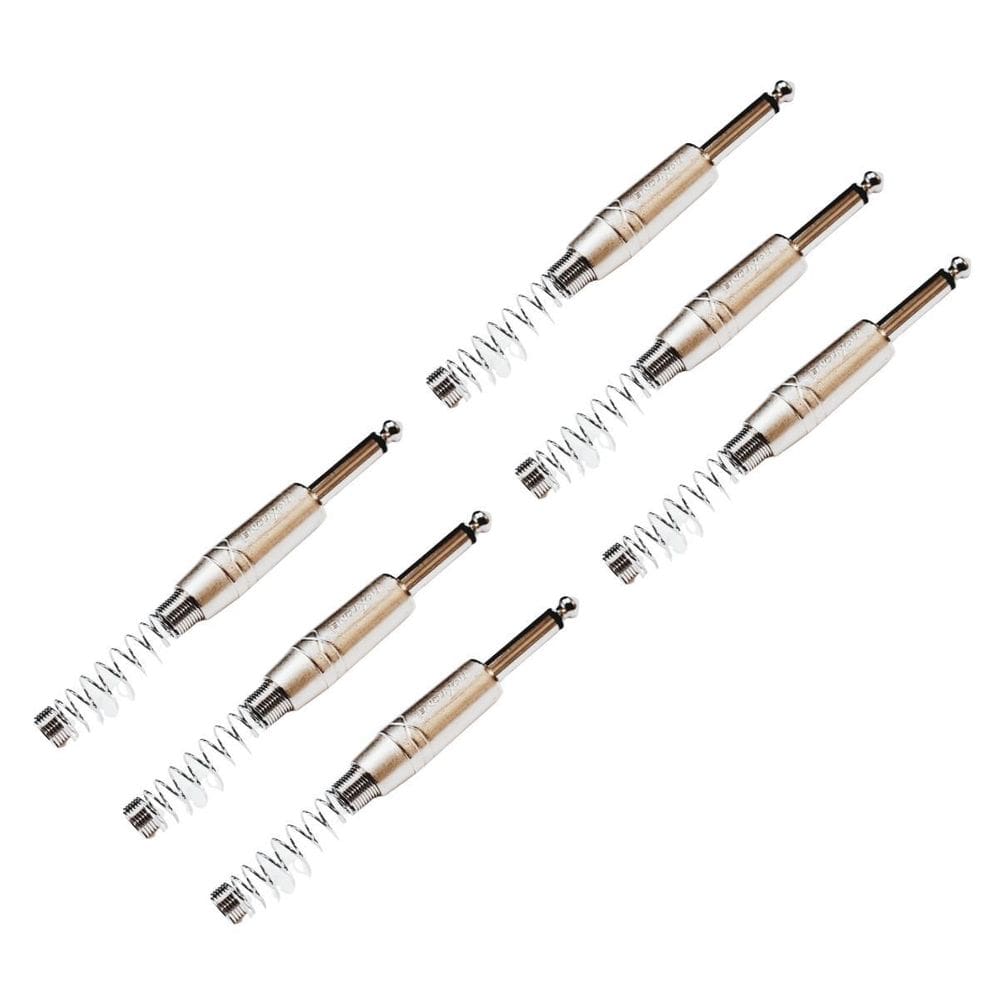 Kit 6 Plug P10 Macho Mono Com Mola  Roxtone