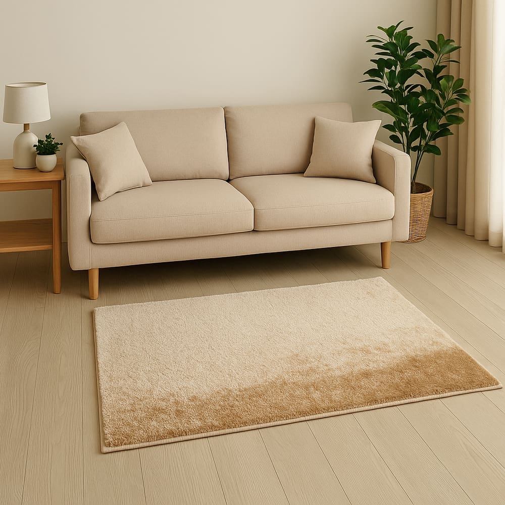 Tapete Esplendor Antiderrapante 100% Poliéster 100x140cm Jolitex  - Esplendor Bege