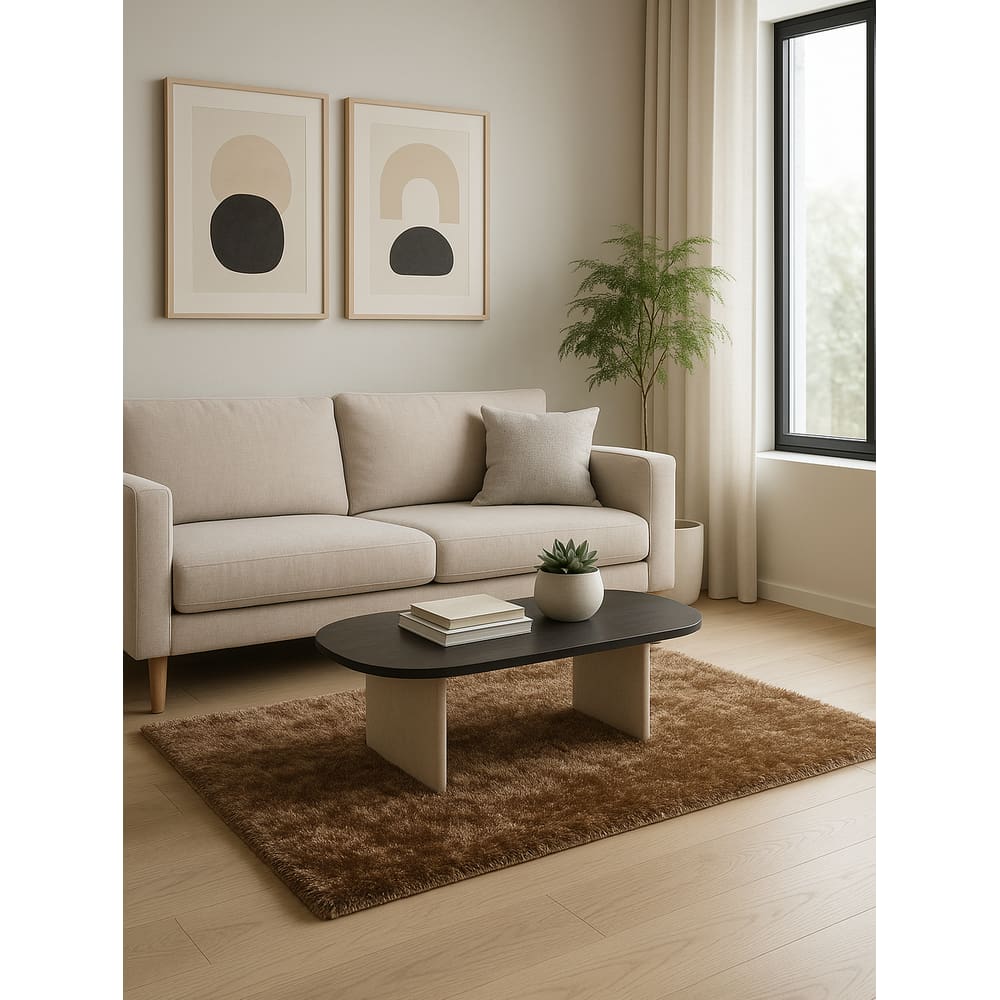 Tapete Esplendor Antiderrapante 100% Poliéster 100x140cm Jolitex  - Esplendor Marrom