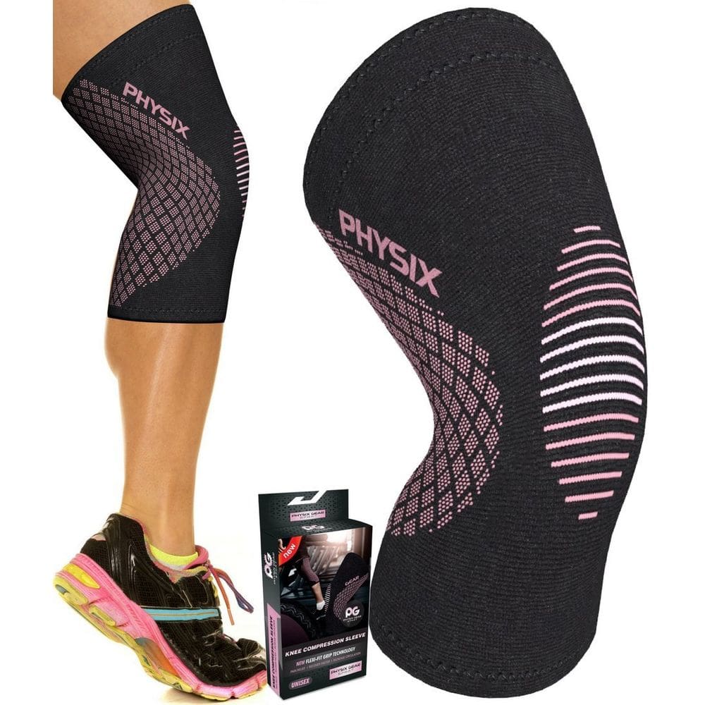 Suporte de joelho Physix Gear Recovery Compression Pink M