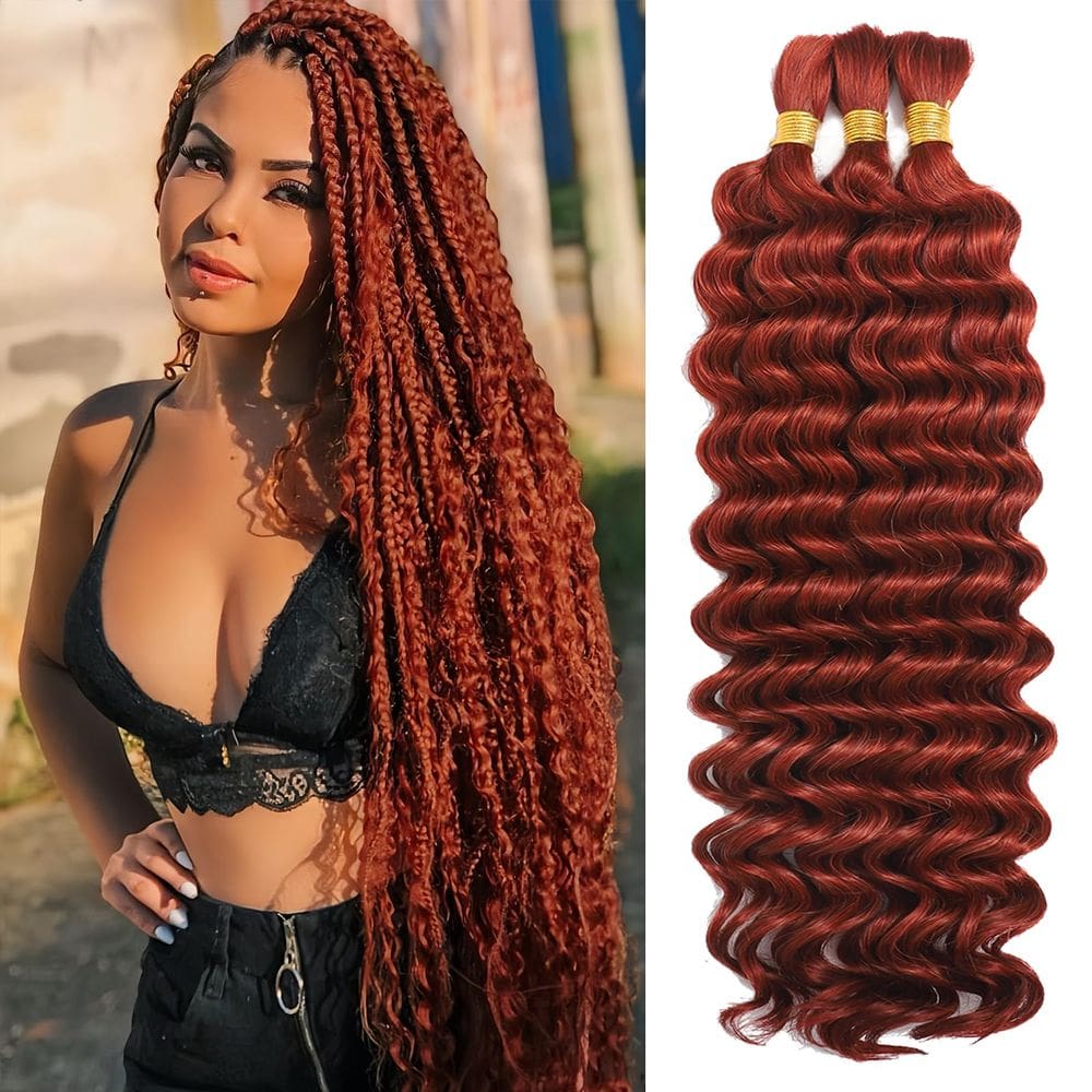 Cabelo trançado humano MOTFIN Boho Braids 3 pacotes 110g 56cm