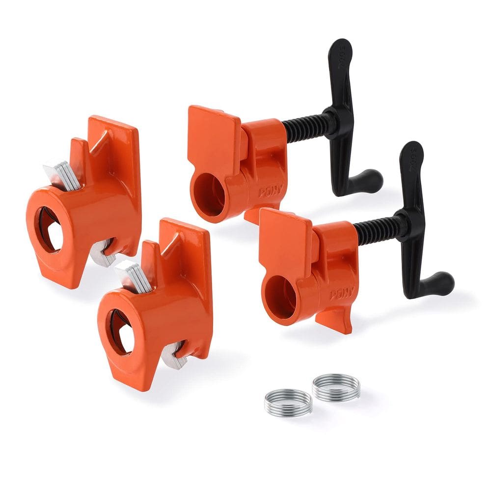 Suporte de fixação de tubo de colagem de madeira PONY, pacote com 2 unidades para tubo de 3/4"