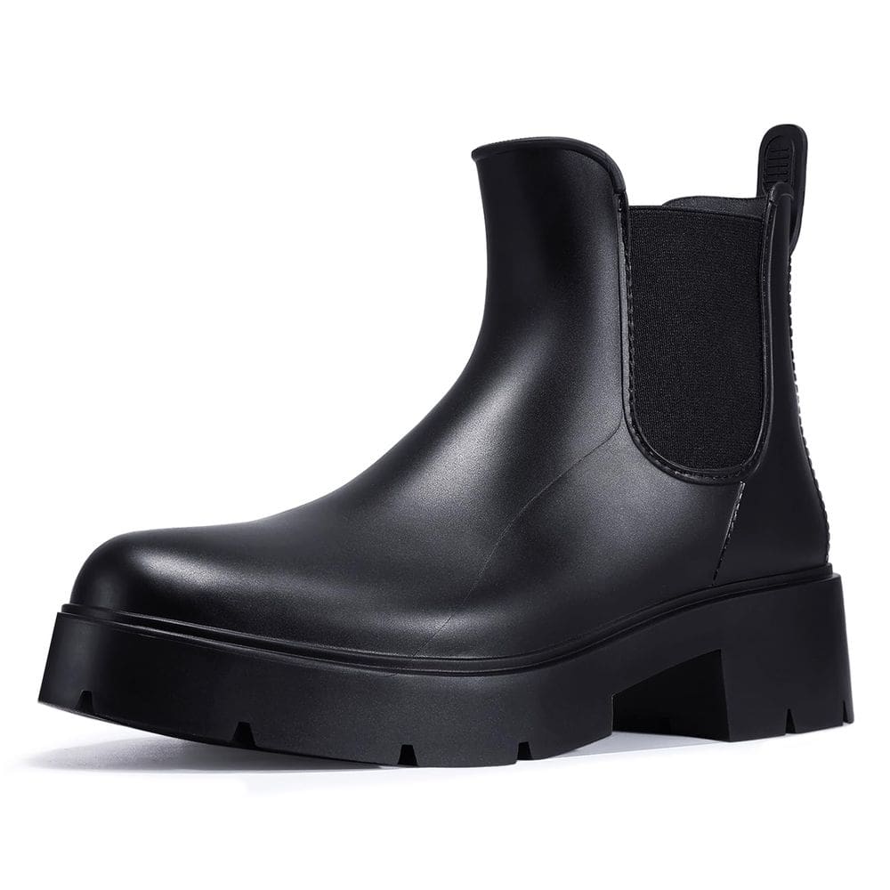 Botas de chuva Asgard Platform Ankle Waterproof Chelsea Black 37