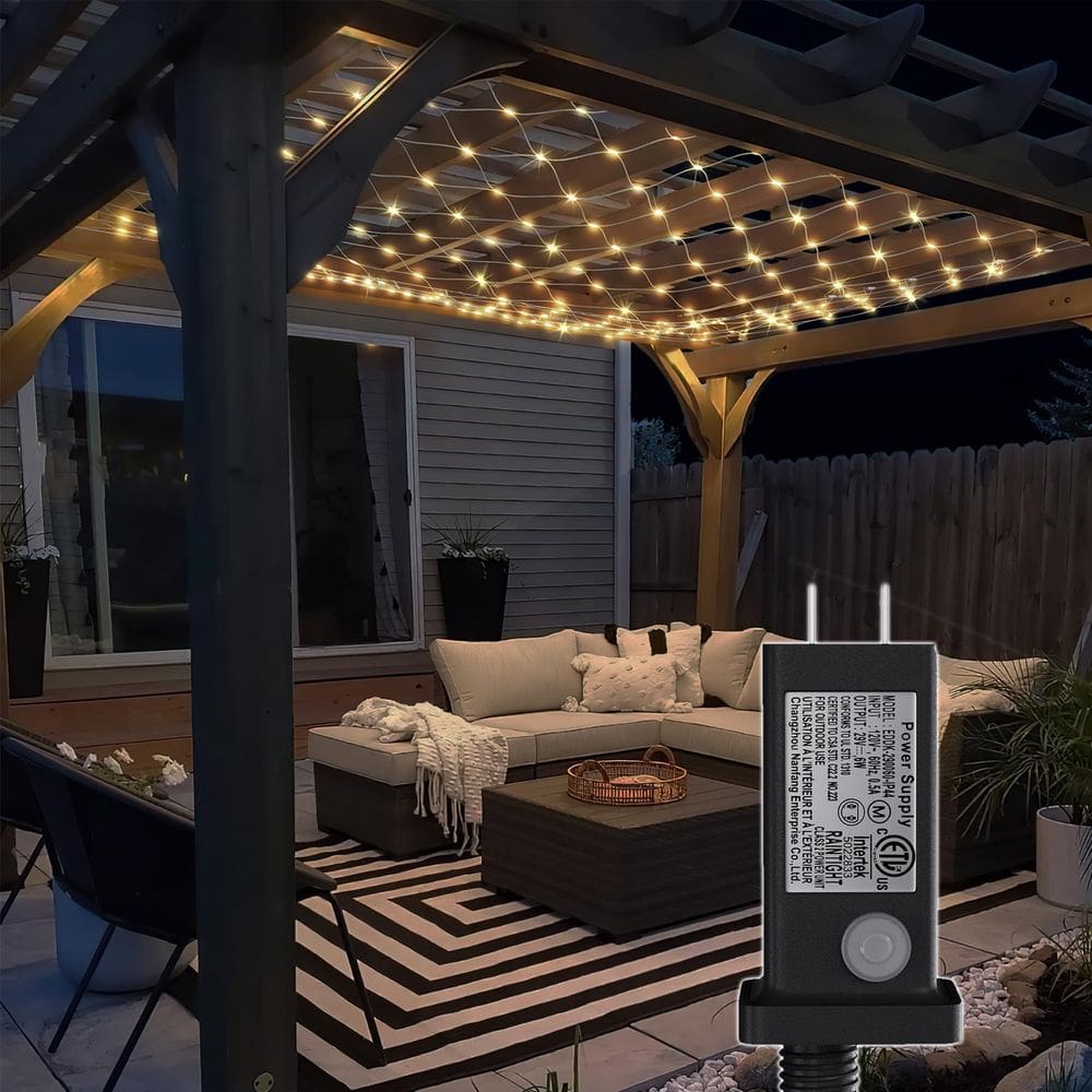 Gazebo conectável LED Net Lights Eueasy 360, 12 x 12 pés, branco quente