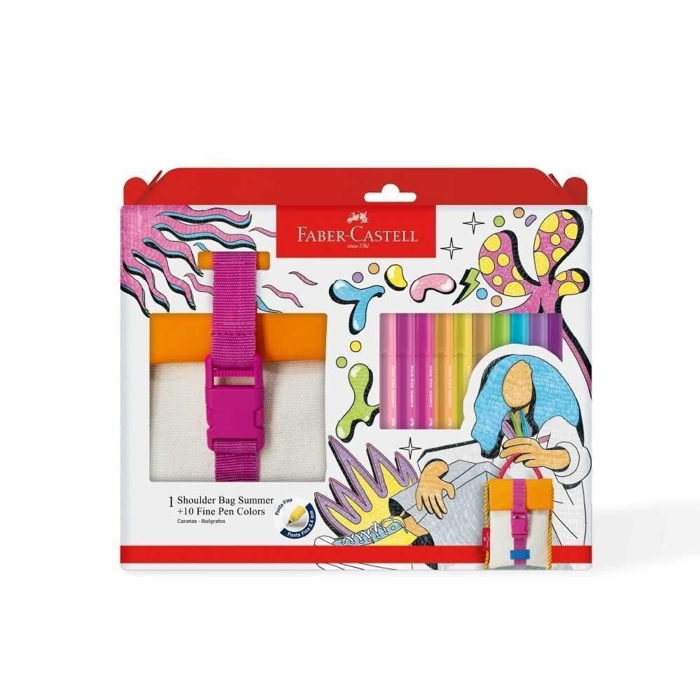 Caneta 0.4 Fine Pen Shoulder Bag Summer Faber Castell
