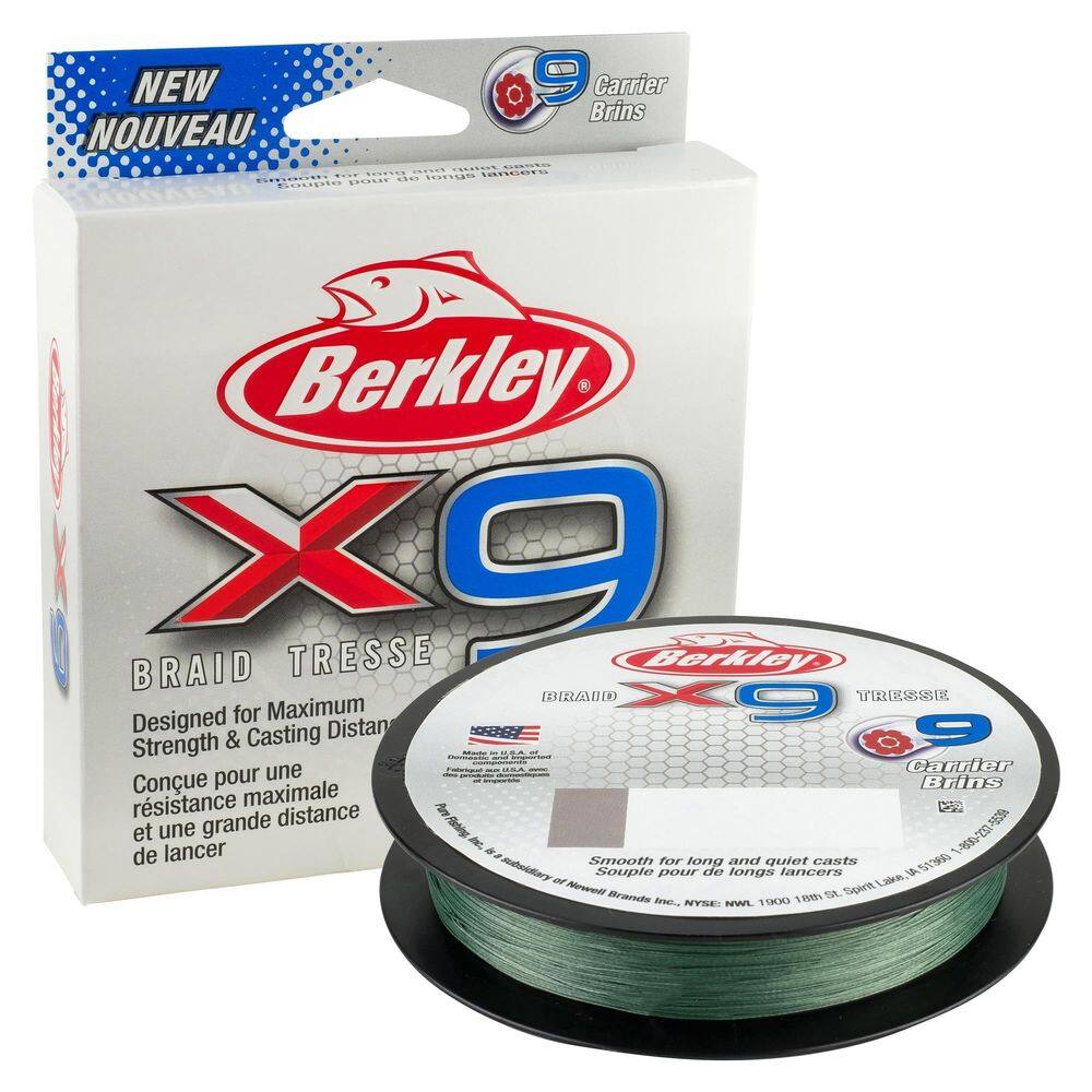 Linha de pesca Berkley x9 Braid Superline 20 lb/9 kg 300 m