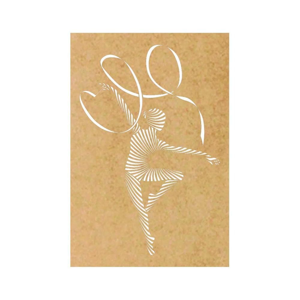 Quadro Decorativo Mdf Cru Bailarina 40X20Cm