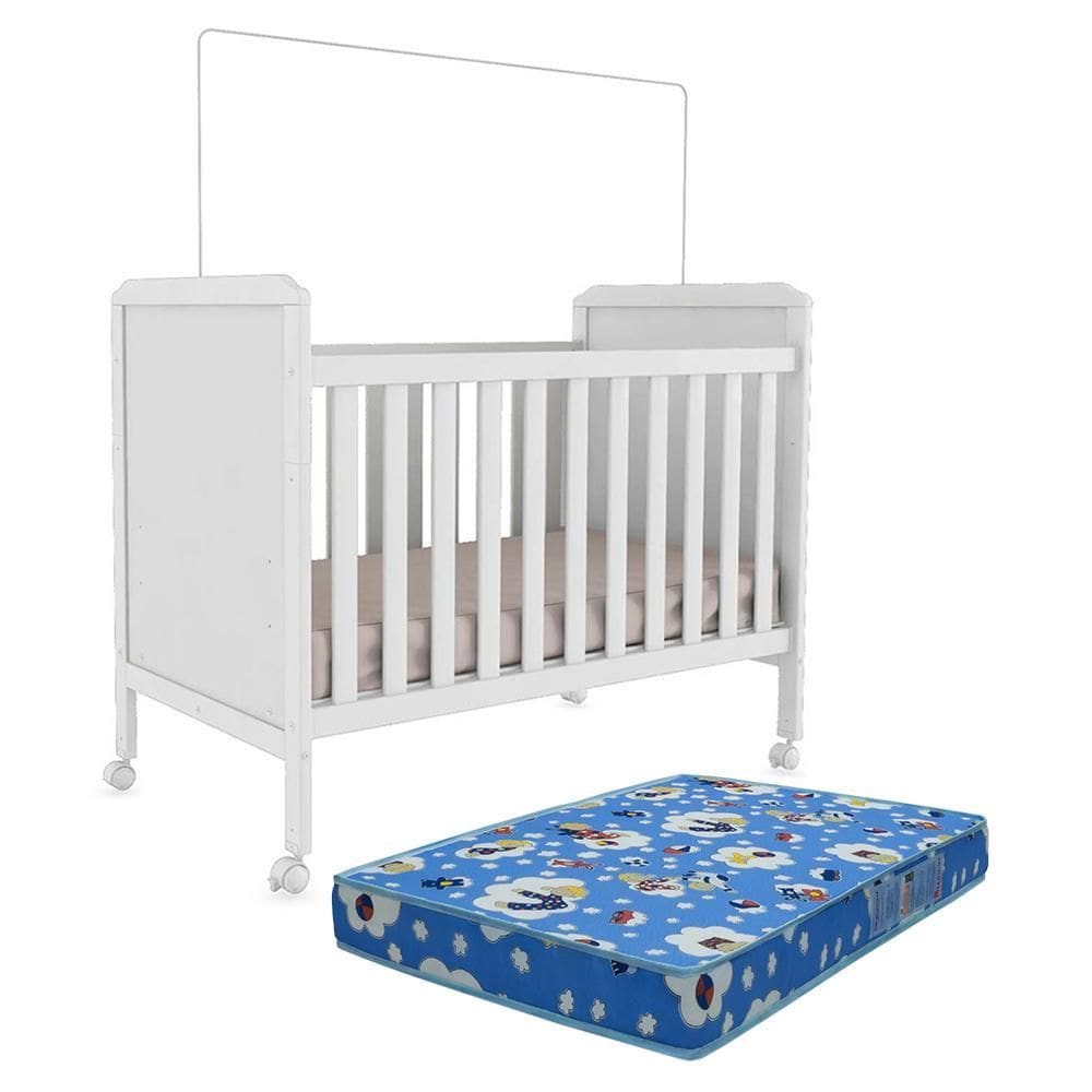Berço Americano Cloe 2 em 1 com Colchão Baby Physical - Móveis Peroba