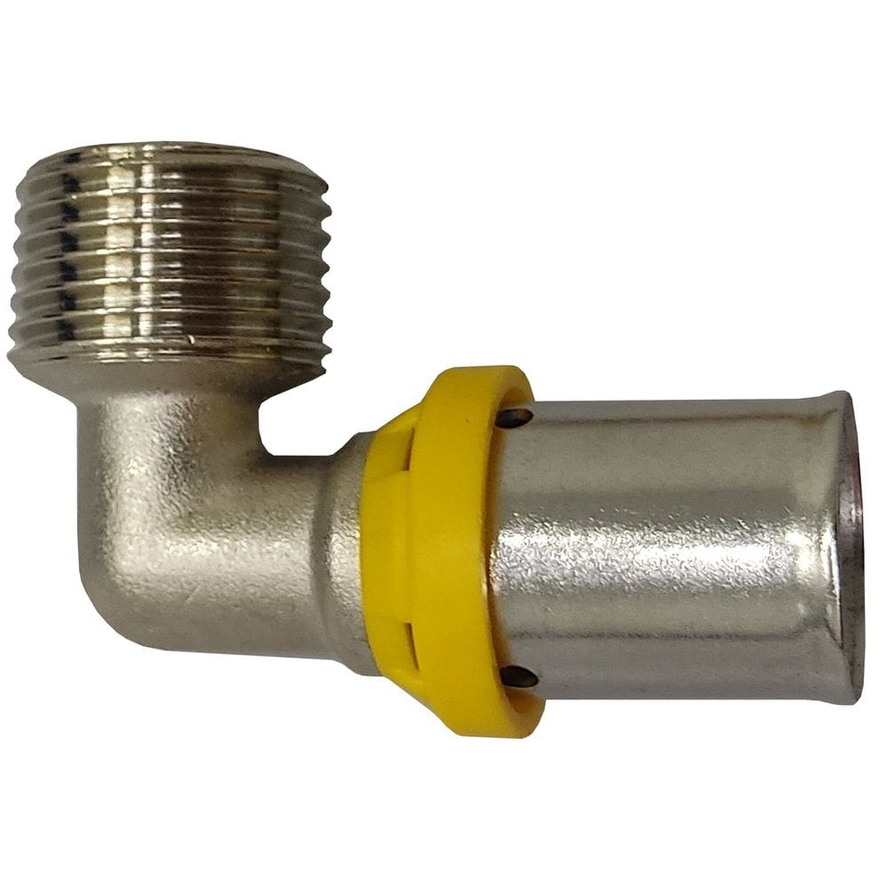 Cotovelo Macho  Prensar Gás 16MMX1/2” Multicamada Sferagas Kit com 30 unidades