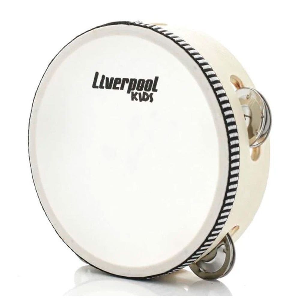 Pandeiro Infantil Liverpool Em Madeira 8`` C/ Pele Animal 11703