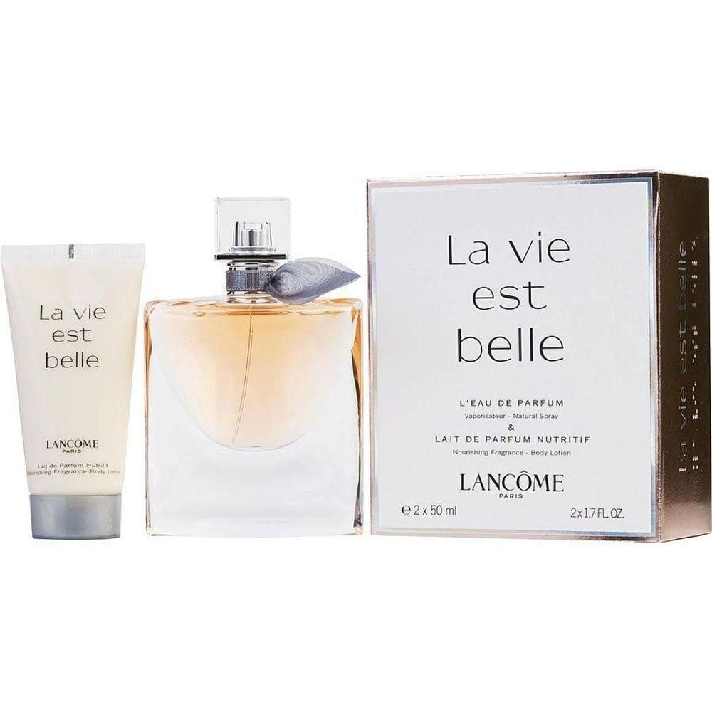 Parfum Spray 50 Ml Feminino La Vie Est Belle Lancome L`eau + Loção Corporal 50 Ml (travel Offer)