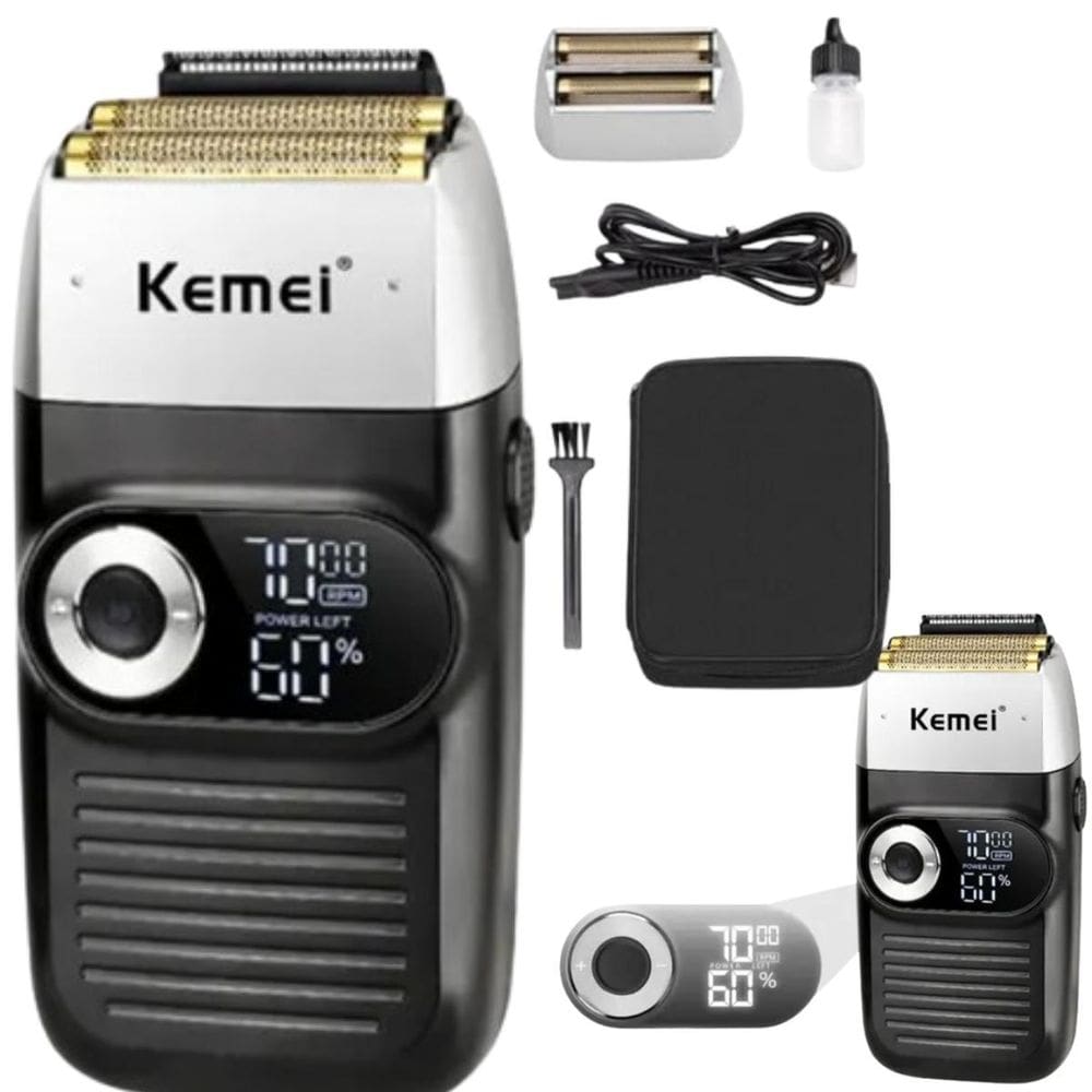 Barbeador Kemei Km-2026 Silencioso Para Barba Espessa