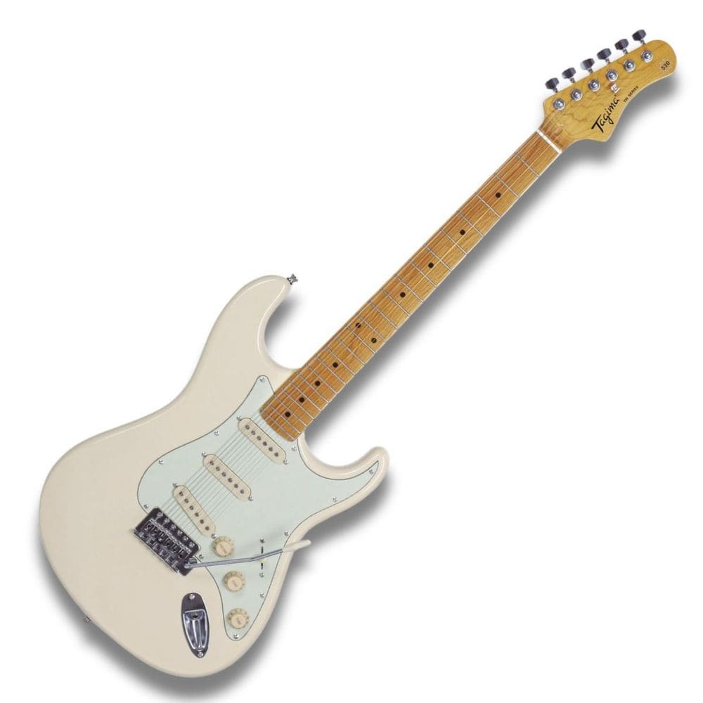 Guitarra Strato Tagima 3S Escala Escura Awh Tg500 Mgy Branca