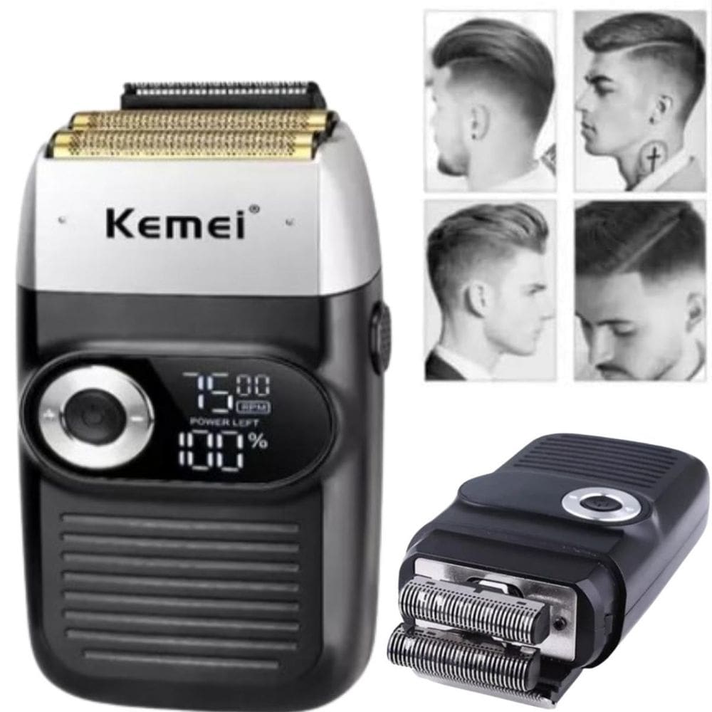 Barbeador Kemei Km-2026 Recarregável Para Cortes Em Casa