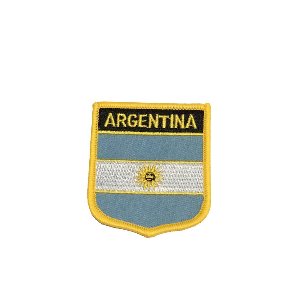 Patche Aplique Bordado Escudo Bandeira Argentina 6X7 Cm