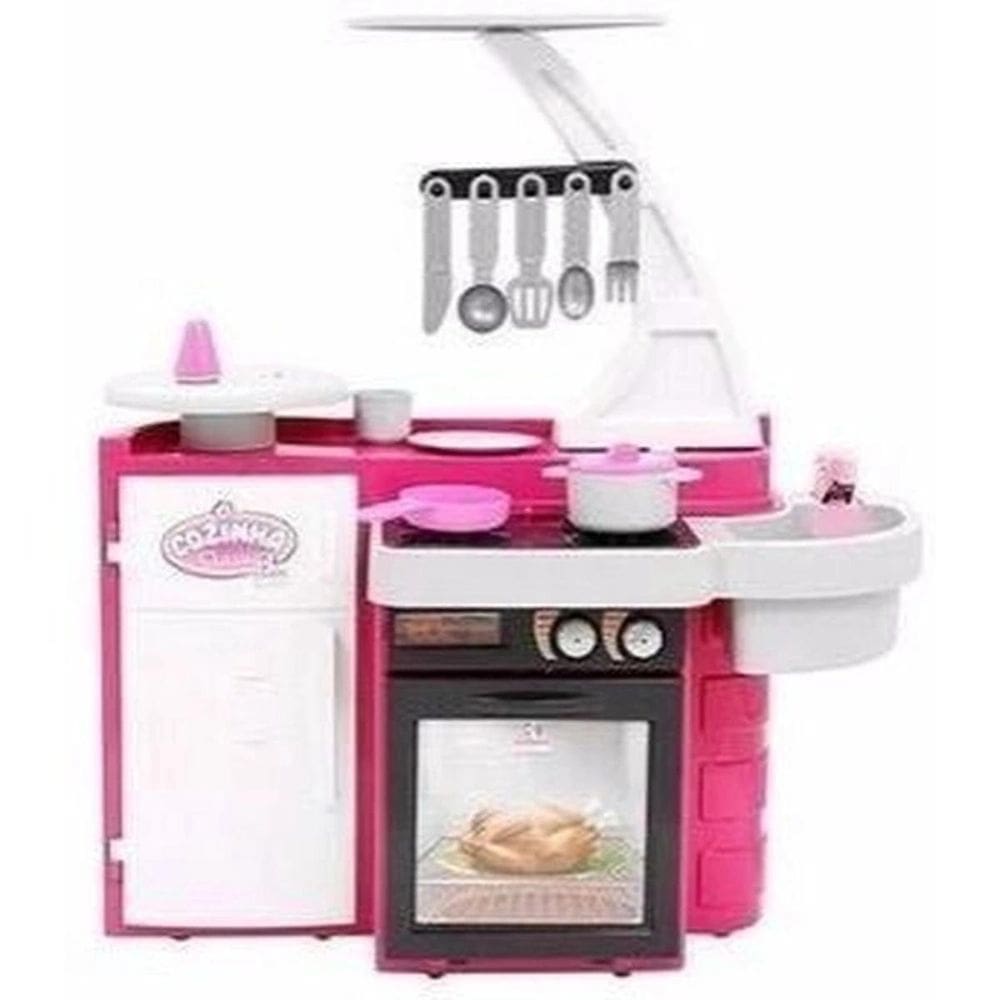 Adorável Cozinha Infantil Completa Geladeira Fogão E Pia Que