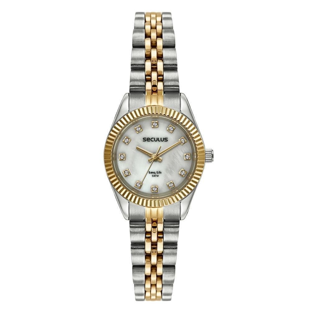 Relógio Seculus Feminino Ref: 77257Lpsvba2 Clássico Aço