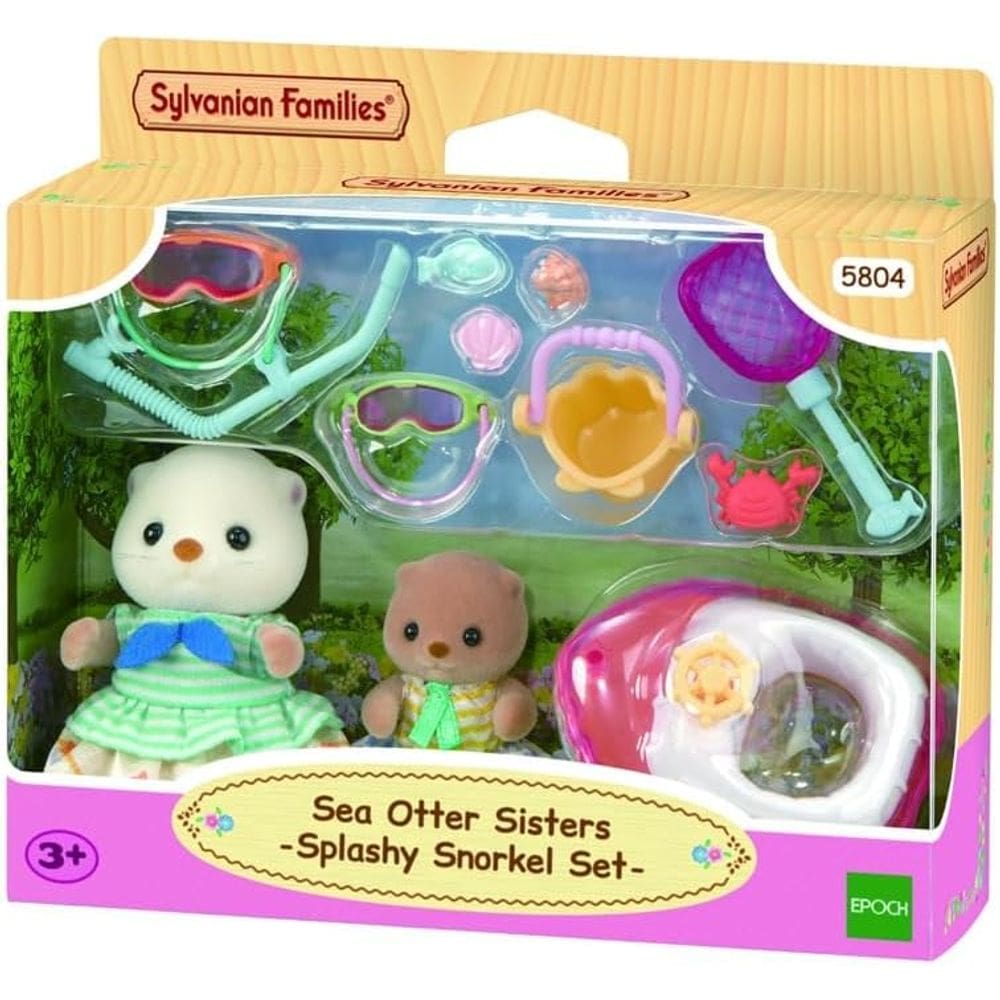 Sylvanian Families - Irmãs Lontras-Marinhas - Conjunto Snorkel Splash