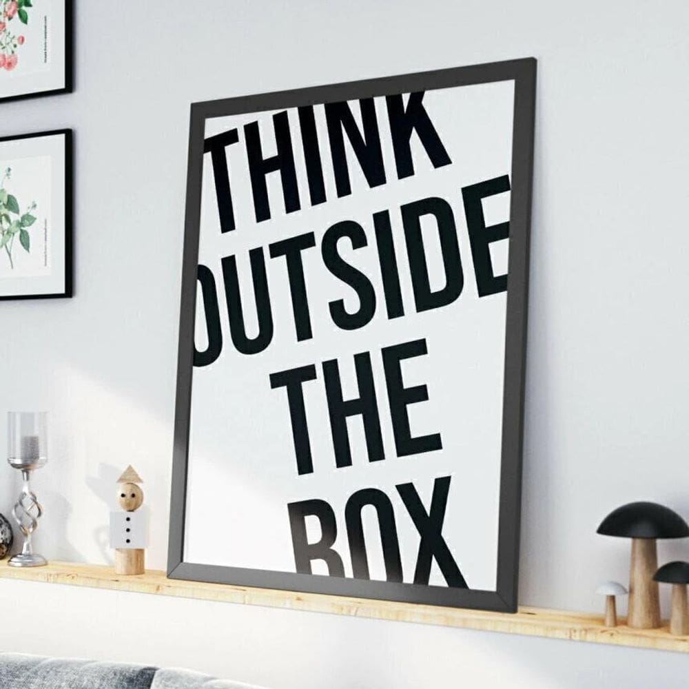 Quadro Think Outside The Box 45X34Cm
