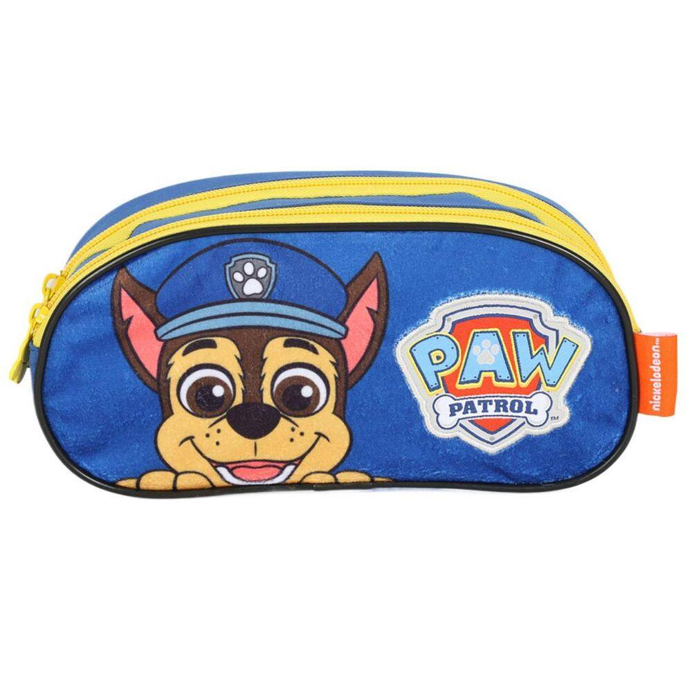 Estojo Patrulha Canina Duplo Paw Patrol Aveludada Azul