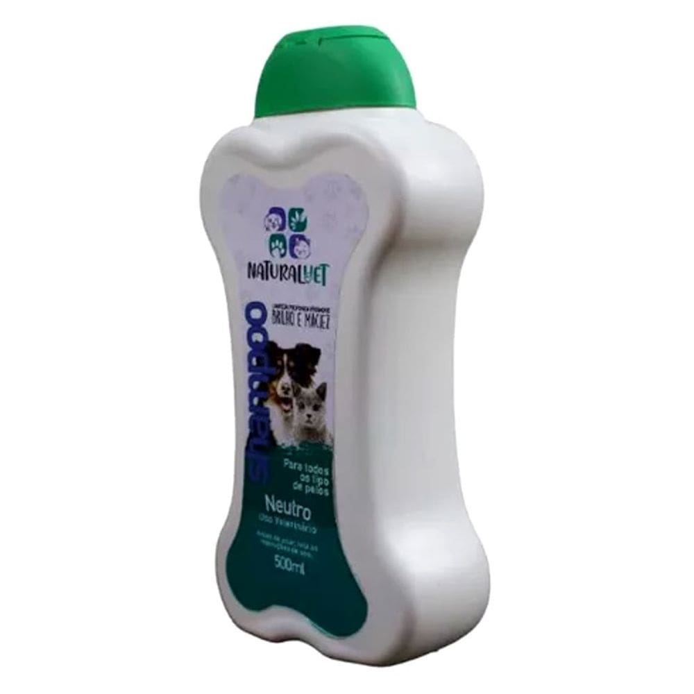 Shampoo Pet Naturalvet Neutro Pelos Brilho e Maciez 500ml