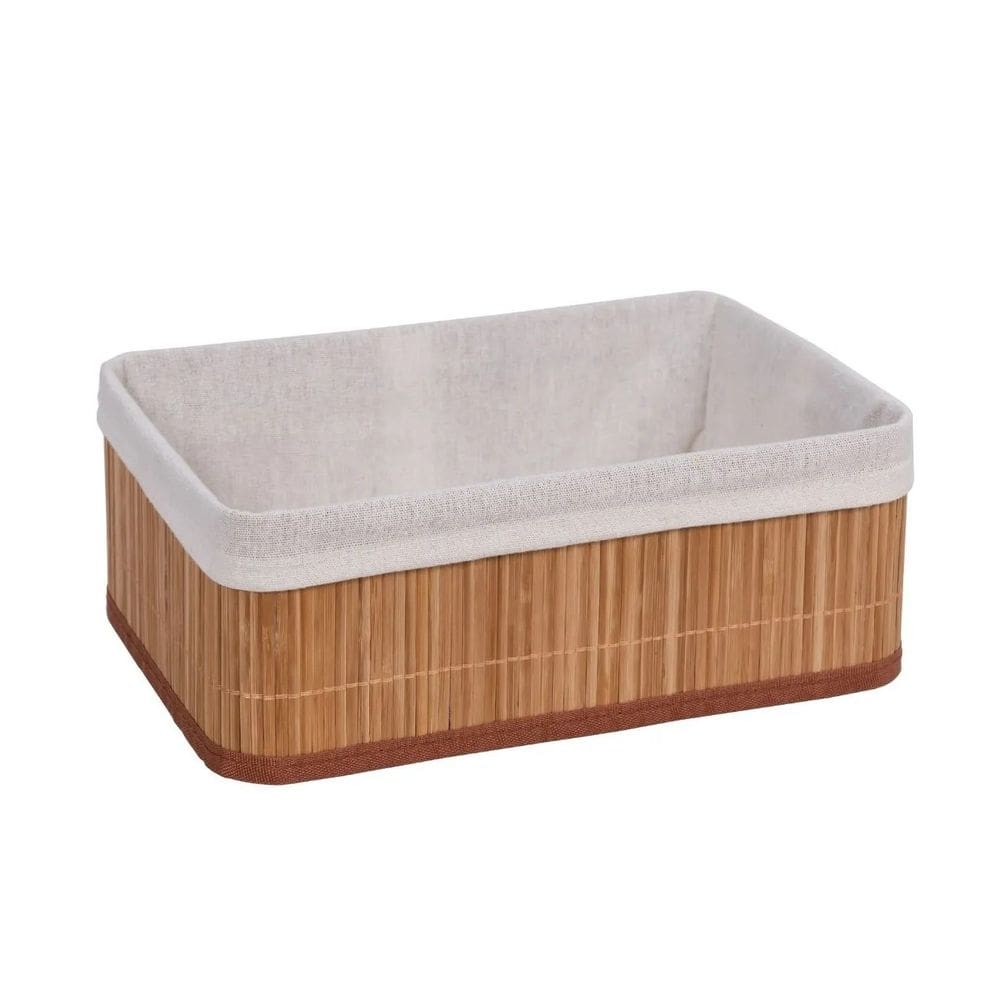 Cesto Organizador Retangular De Bambu Natural - Jolitex MEK - M