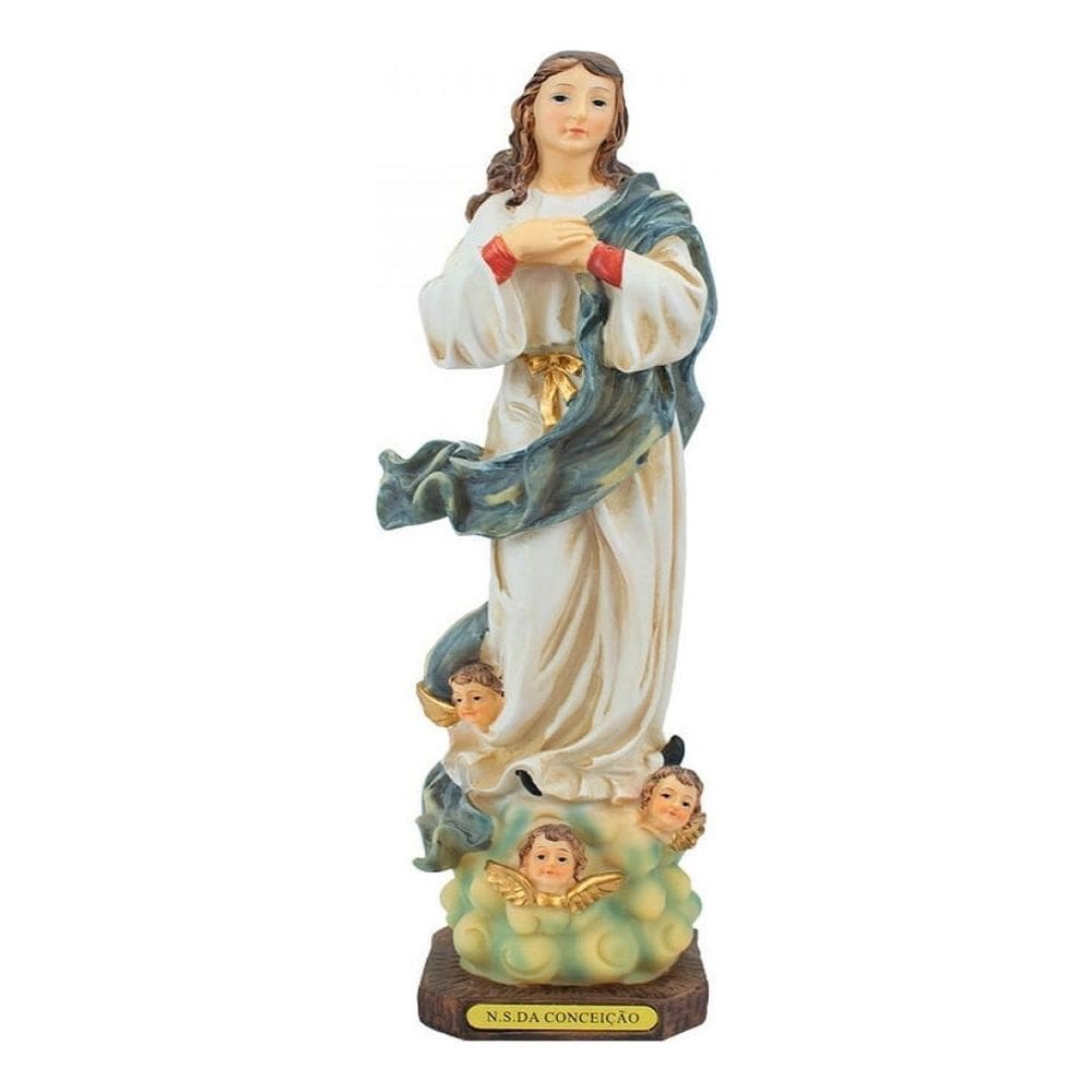Enfeite Imagem Resina Nossa Senhora Da Conceição 29.5cm