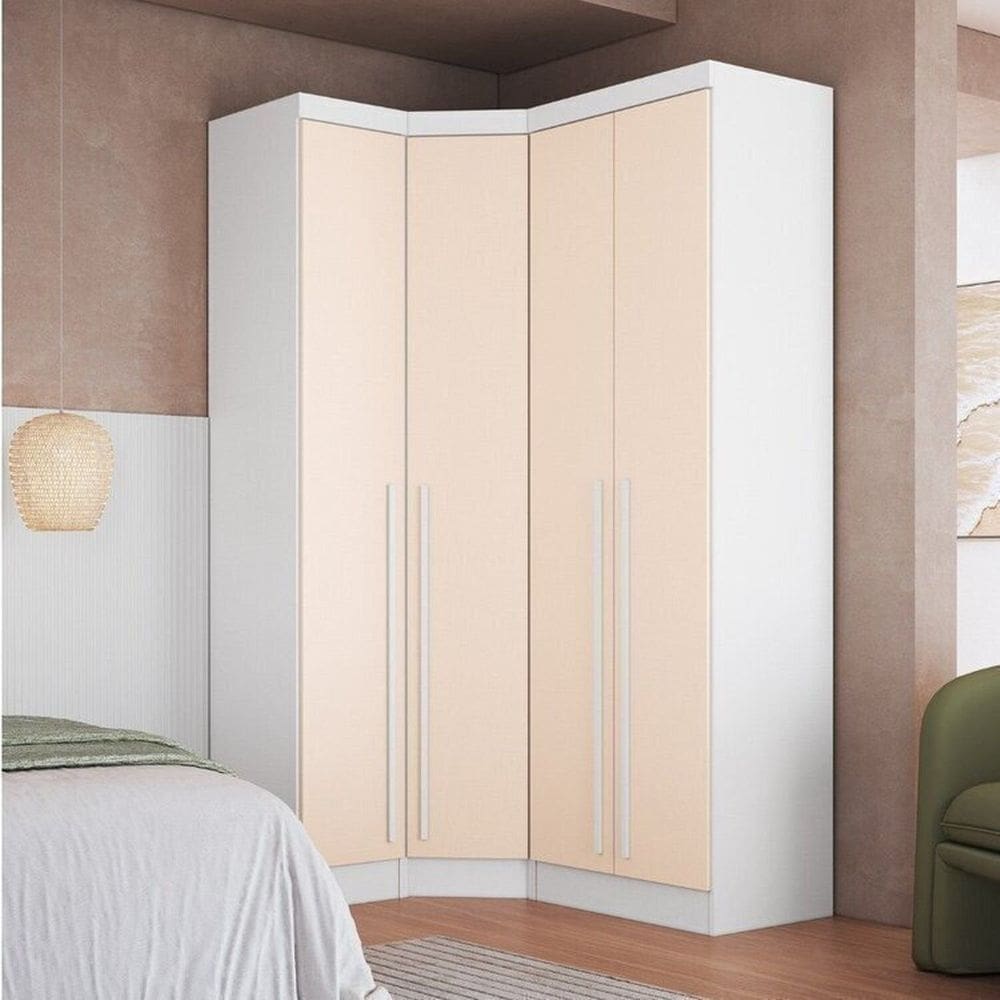 Guarda-roupa Modulado 3 Peças Infinity Branco Line/Blush