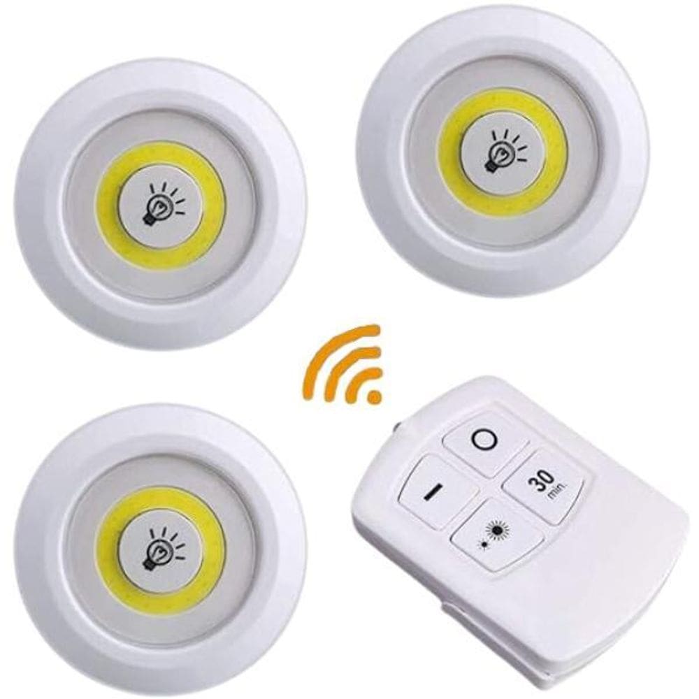 Kit 3 Luminária Touch E Controle Remoto Ideal Closet,
