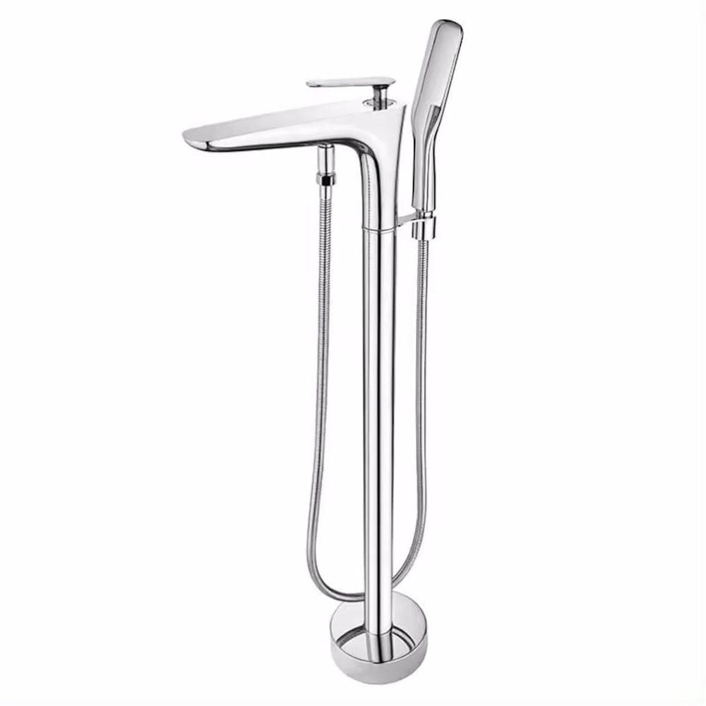 Misturador Monocomando De Piso Para Banheira Cromado