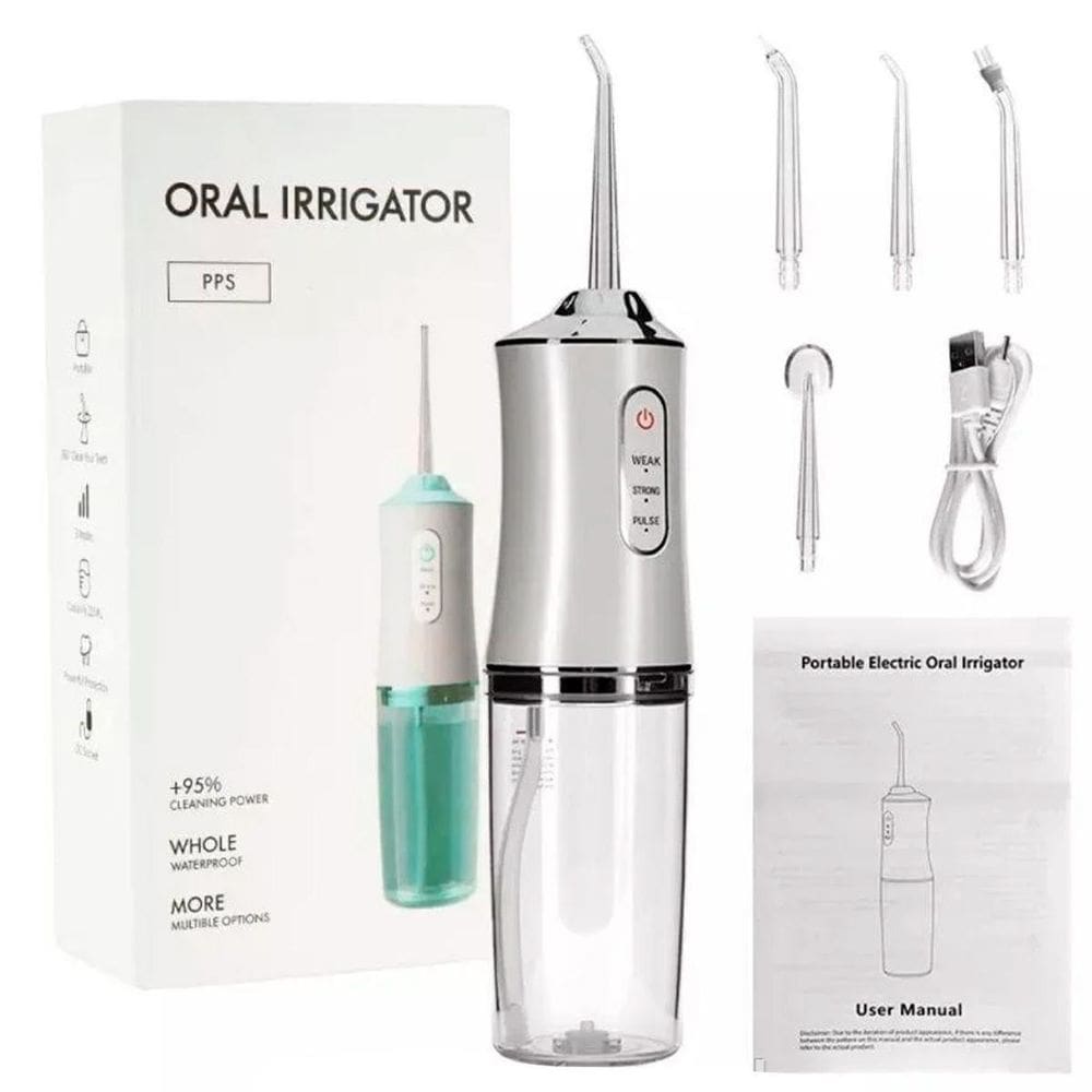 Irrigador Dental Oral Fio Dental 220ml USB Bivolt