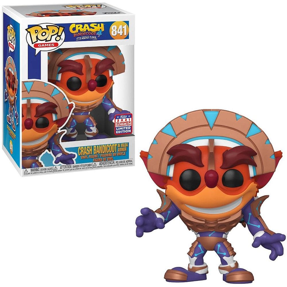 Pop Funko Crash Bandicoot In Mask Armor #841 Limited Edition