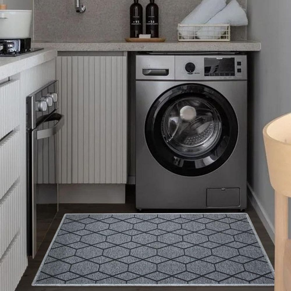 1 Tapete Lavanderia Antiderrapante 50X80 Js Fu Hex M52