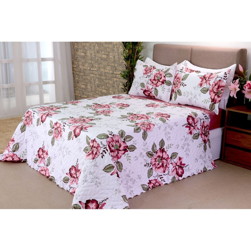 Cobreleito Bouti Garden Queen Amapola 03 Peças