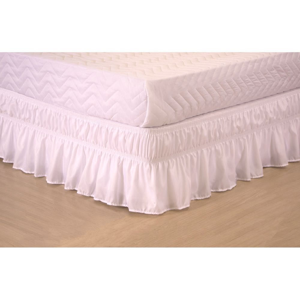 Saia Para Cama Box Colchobox Elasticada Ajustavel Solteiro Casal Queen Branca