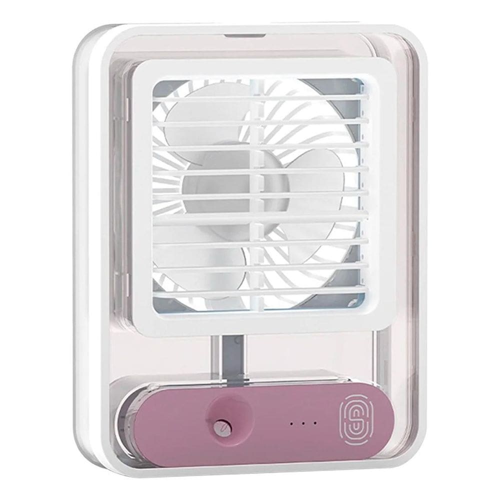 Ventilador Umidificador LED - 3 Veloc., Bateria Recarreg.