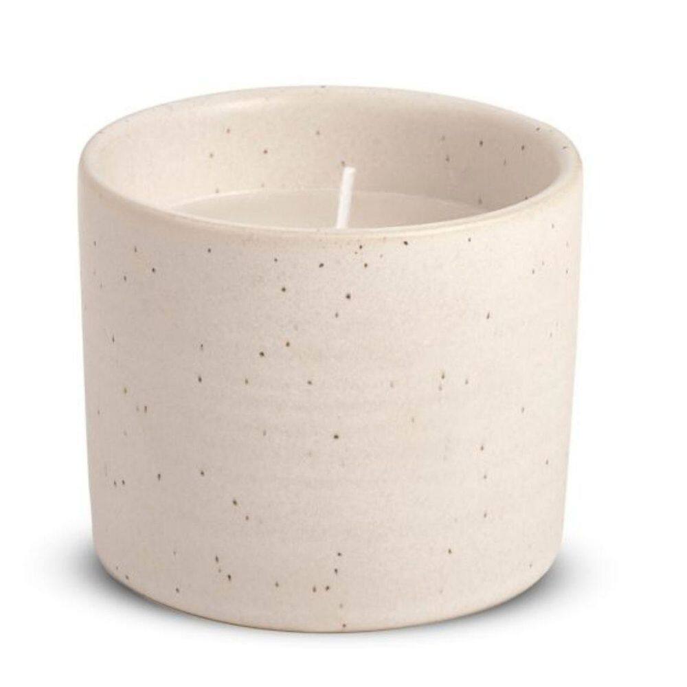 Vela Perfumada Mart Em Cerâmica Bege 17976 7,5X9Cm