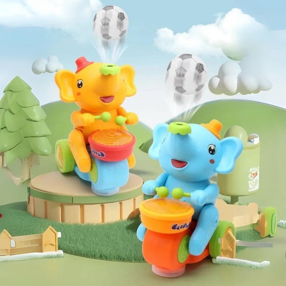 Elefante Musical Que Sopra Bolinhas No Ar Brinquedo