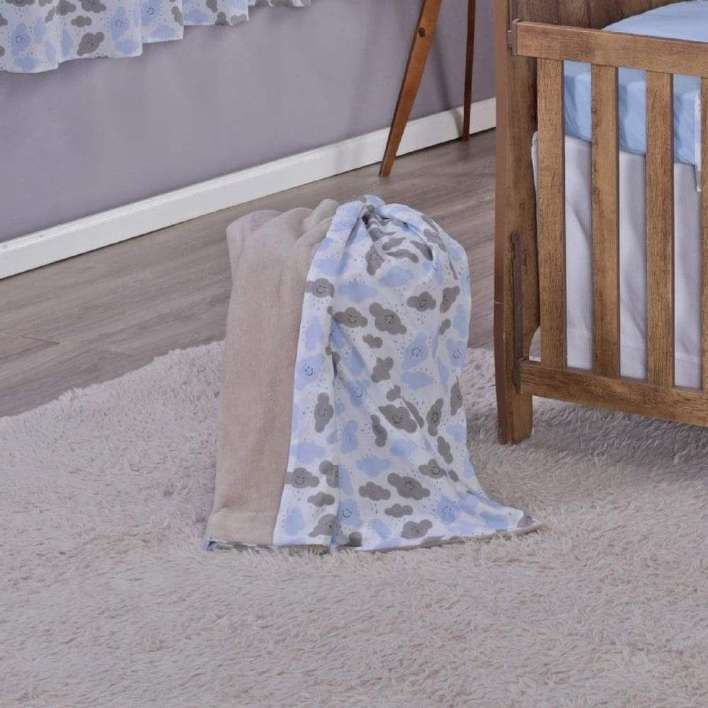 Manta Baby Cobertor Bebe Dupla Face Menino Menina 1,15 X